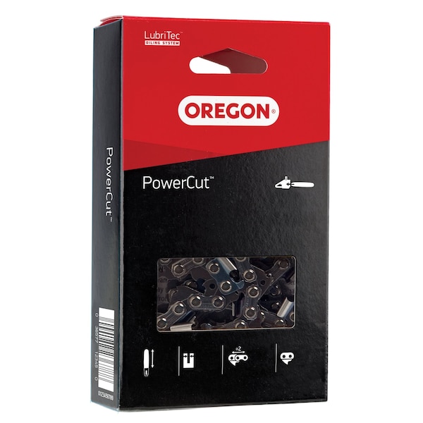 Oregon Chainsaw Chain, PowerCut 75EXL, 3/8 in Pitch, .063 in Gauge, 67 Drive Links 75EXL067G - main